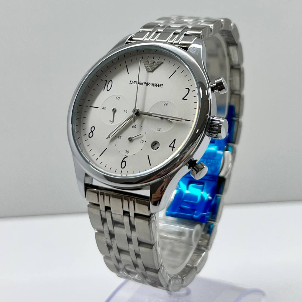 Armani White Chronograph